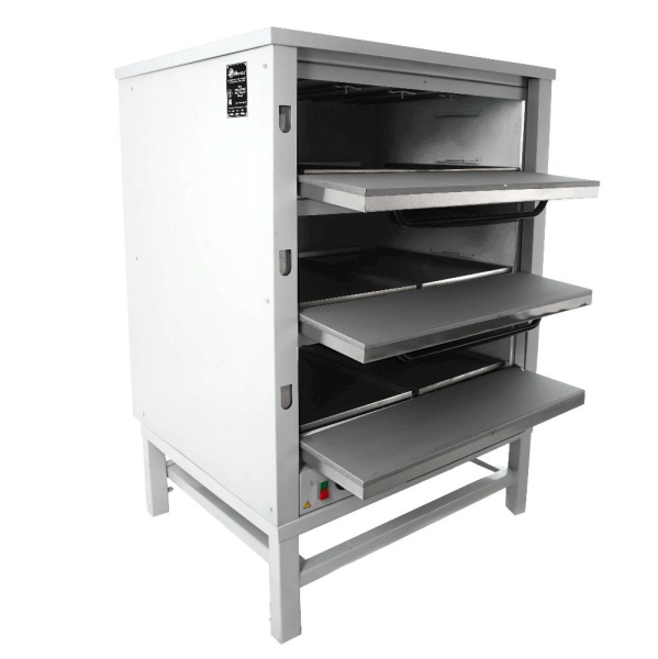 Хлебопекарная ярусная печь ХПЭ-500 (нерж.) в обрешетке